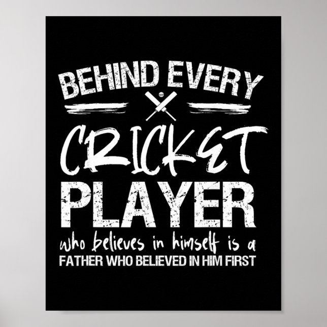 Cricketspieler-Vater  Poster (Vorne)