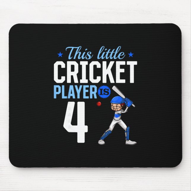 Cricketspieler zum 4. Geburtstag  Mousepad (Vorne)