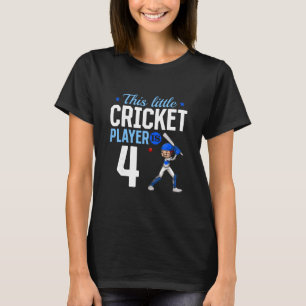 Cricketspieler zum 4. Geburtstag T-Shirt