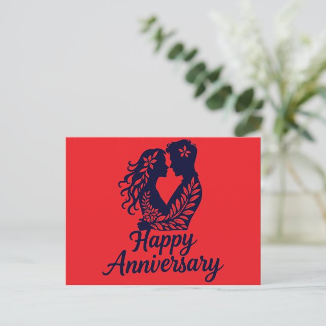 Cricut Happy Anniversary Card Postkarte (Stehend Vorderseite)