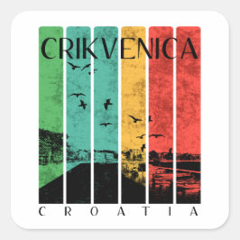 Crikvenica  quadratischer aufkleber