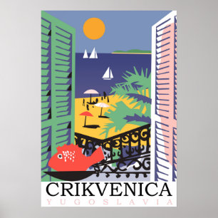 Crikvenica, Yugoslavia, window view Poster
