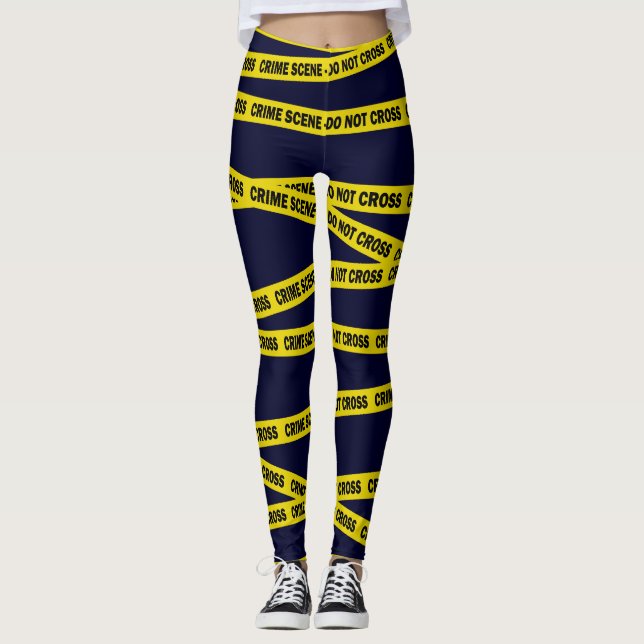 Crime Scene CSI Polizistin Detective Sheriff Leggings (Vorderseite)