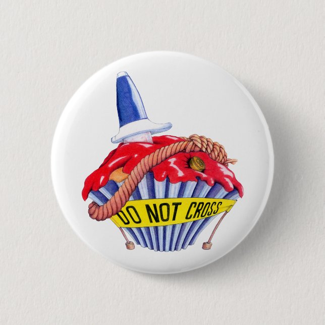 Crime Scene Cupcake Button (Vorderseite)
