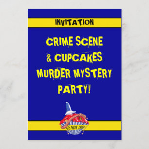 Crime Scene Cupcake Murder Mystery Einladung