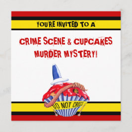Crime Scene Cupcake Murder Mystery Einladung