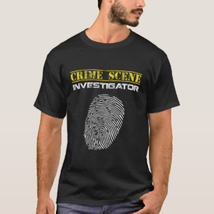 Crimescene Ermittler Fingerabdruckpolizei T-Shirt