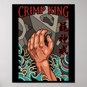 Crimp King Kletterfelsen Bouldering-Abenteuer Poster
