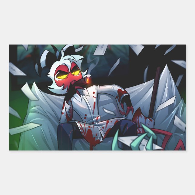 Crimpson Halloween Slasher | Helluva Boss |  Rechteckiger Aufkleber (Vorderseite)