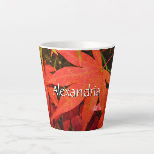 Crimson-Ahorn-Blätter - Kleine Personalisierte Milchtasse