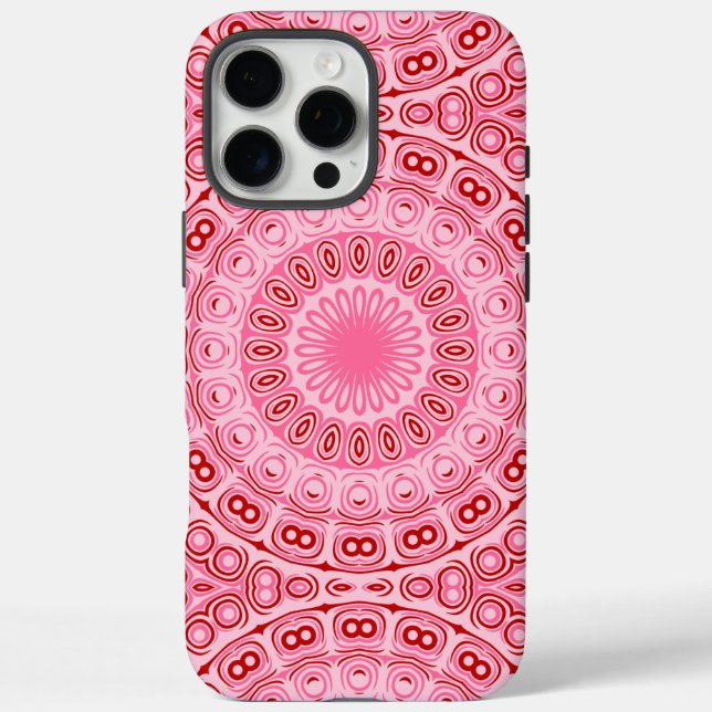 Crimson and Pink Mandala Pattern Case-Mate iPhone Hülle (Rückseite)