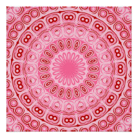 Crimson and Pink Mandala Pattern