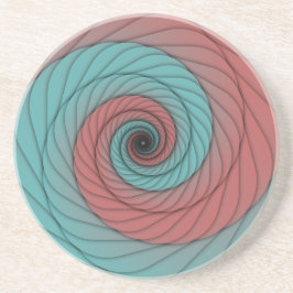 Crimson and Teal Vortex Getränkeuntersetzer