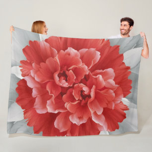 Crimson Azalea Fleece Blanket