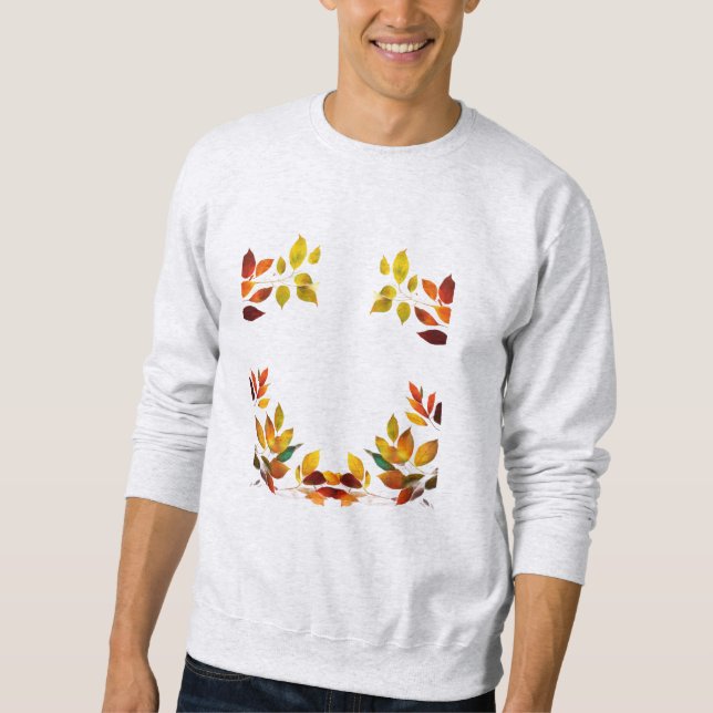 Crimson-Blätter - Elegantes Herbstdesign auf Basis Sweatshirt (Vorderseite)