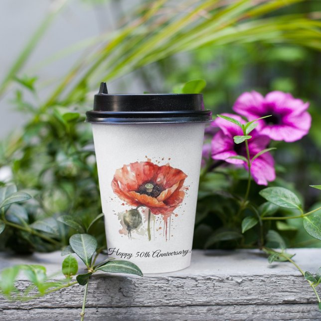 Crimson Bloom, custom Pappbecher (Von Creator hochgeladen)