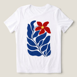 Crimson Bloom Damen Abstract Floral T-Shirt Tri-Blend Shirt