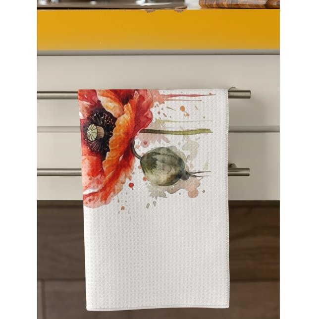 Crimson Bloom Geschirrtuch (Von Creator hochgeladen)