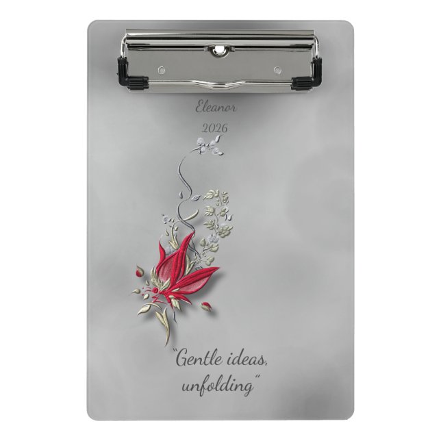 	Crimson Butterfly Bloom mini clipboard  Klemmbrett (Vorderseite)