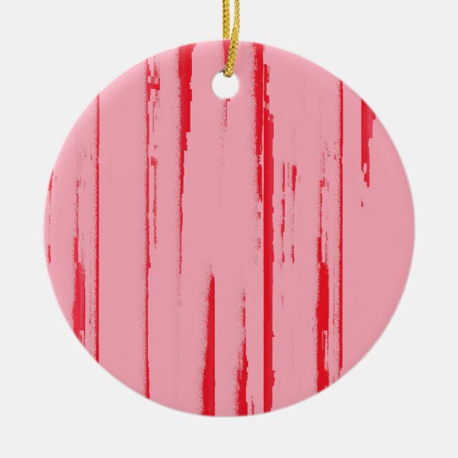Crimson Candy Pink Keramik Ornament (Vorne)