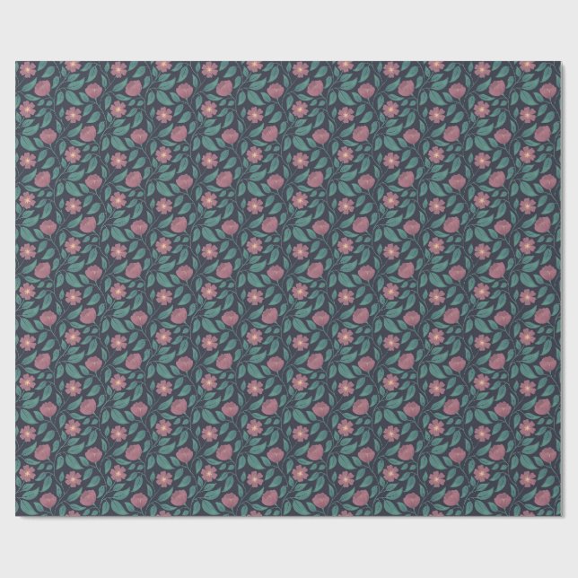 Crimson Cascade Geschenkpapier (Flach)