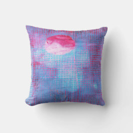 Crimson Clover Abstrakt Art Circles Grill Pink Blu Kissen