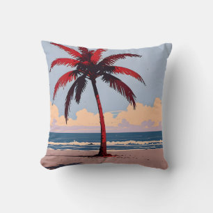 Crimson Coastline Kissen