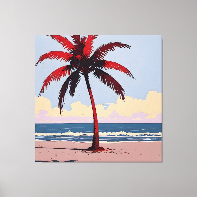 Crimson Coastline Leinwanddruck (Vorderseite)