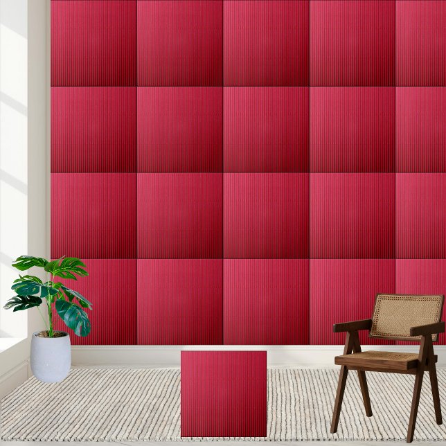 Crimson Corrugated Texture Keramik Tile Fliese (Crimson Corrugated Texture Ceramic Tile)