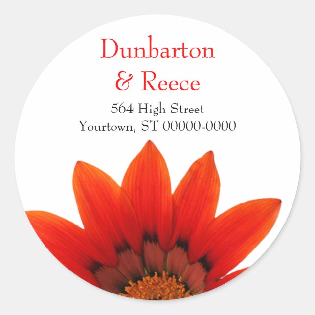 Crimson Daisy Stickers (Vorderseite)