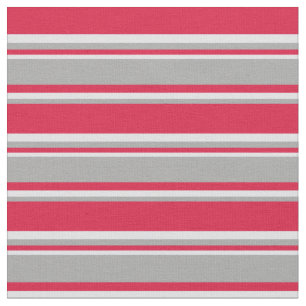 Crimson, Dark Gray und Lavender Lines Stoff