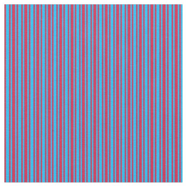 Crimson & Deep Sky Blue Striping Muster Stoff (Nahaufnahme)