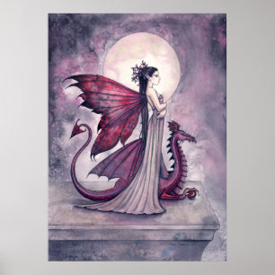 Crimson Dragon Fairy und Dragon Poster
