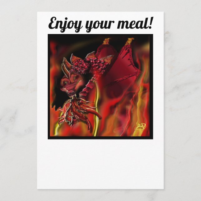 Crimson Dragon Flat Menu Menükarte (Vorderseite)