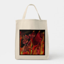 Crimson Dragon Tote Bag