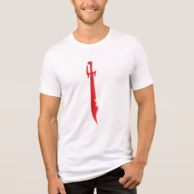 Crimson Edge - Intensive Sword-Design Tri-Blend Shirt (Vorderseite)