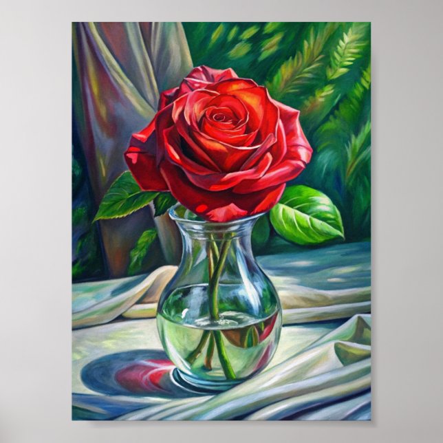 "Crimson Elegance" Poster (Vorne)