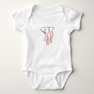 Crimson Elephant Baby Bodysuit Strampler