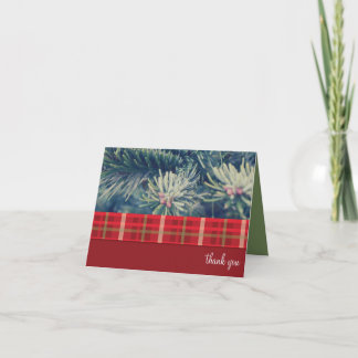 Crimson & Evergreen Weihnachten Dankeskarte