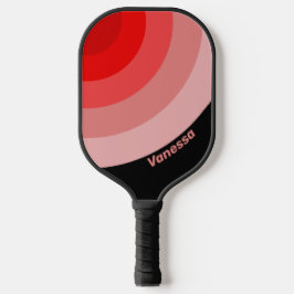 Crimson Fade Circle Streifen mit Namen Pickleball Schläger