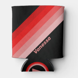 Crimson Fade Streifen mit Namen Dosenkühler