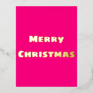 Crimson Festive Frohe Weihnachtspostkarte Folien Feiertagspostkarte