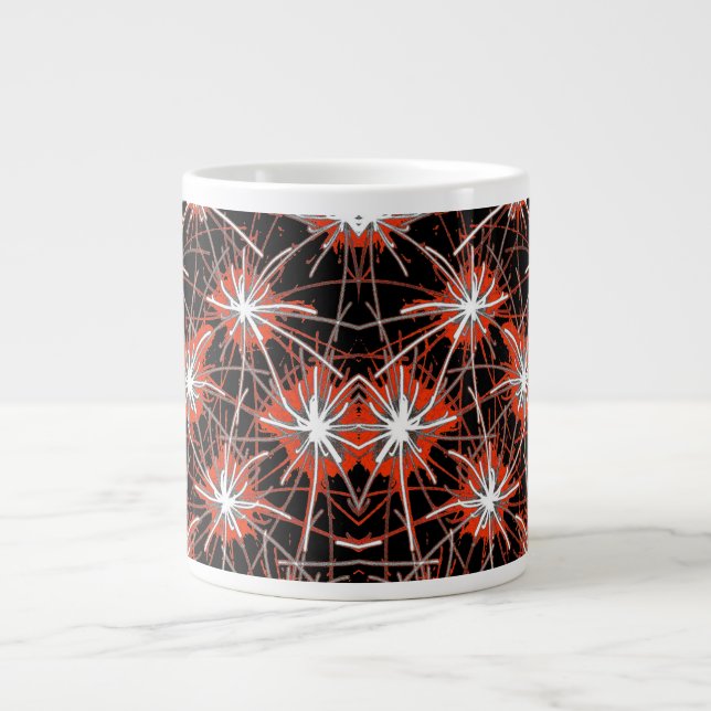 Crimson Fireburst Jumbo Mug Jumbo-Tasse (Vorderseite)