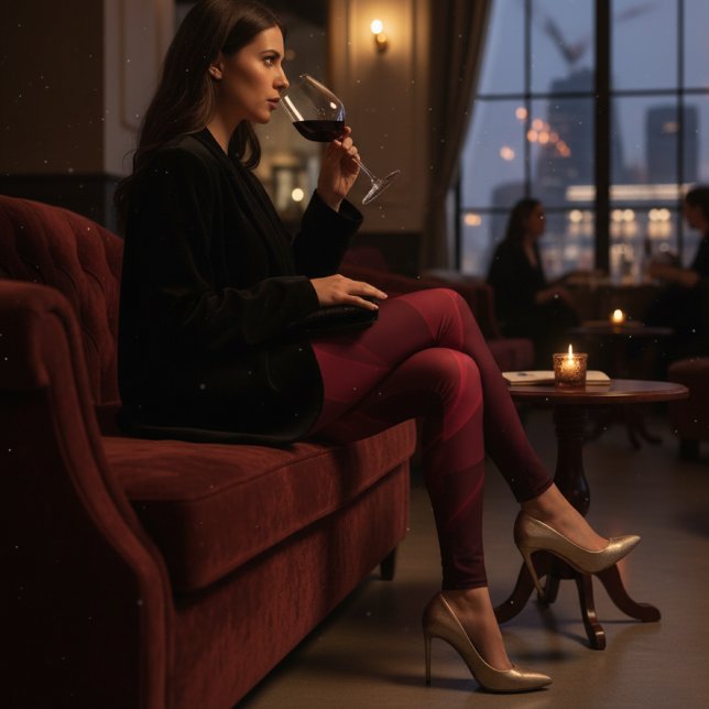 Crimson Flame Abstract Leggings (Von Creator hochgeladen)