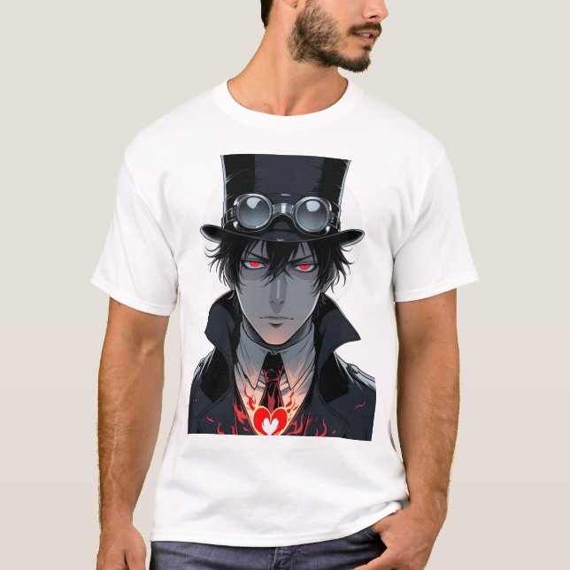 Crimson Flame Top Hat Shirt (Vorderseite)