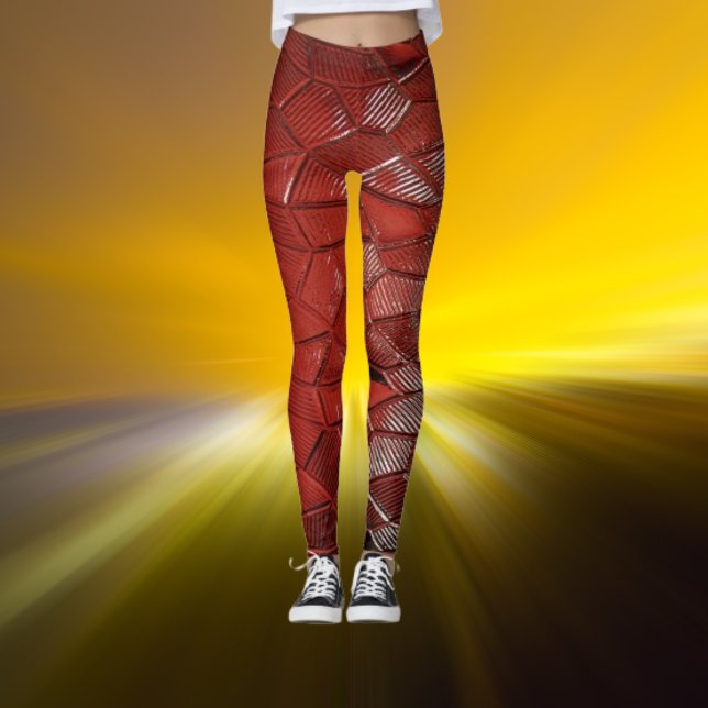 Crimson Flow texturierte Leggings (Von Creator hochgeladen)
