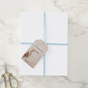 Crimson flüstert 40. Geburtstagsgeschenk Tags Geschenkanhänger