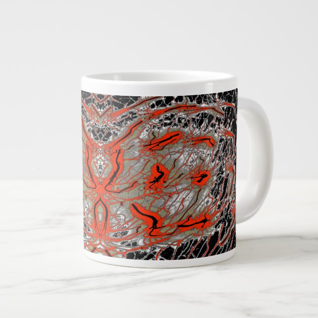Crimson Fluxwave Jumbo Mug Jumbo-Tasse (Vorderseite Rechts)