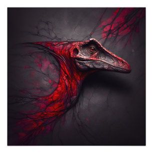 Crimson Fossil Unearthed - AI Genius Fotodruck