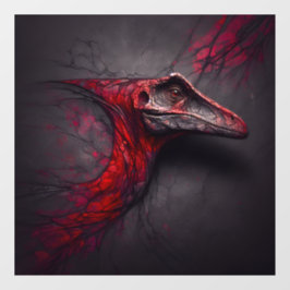 Crimson Fossil unverschämte Fensterklammer Fensteraufkleber